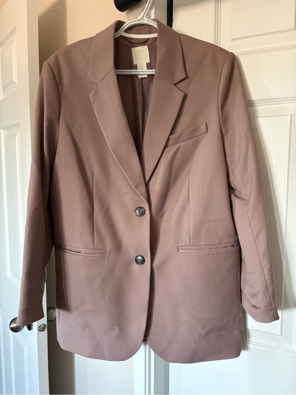 H&M Dusty Mauve Single-Breasted Women's Blazer